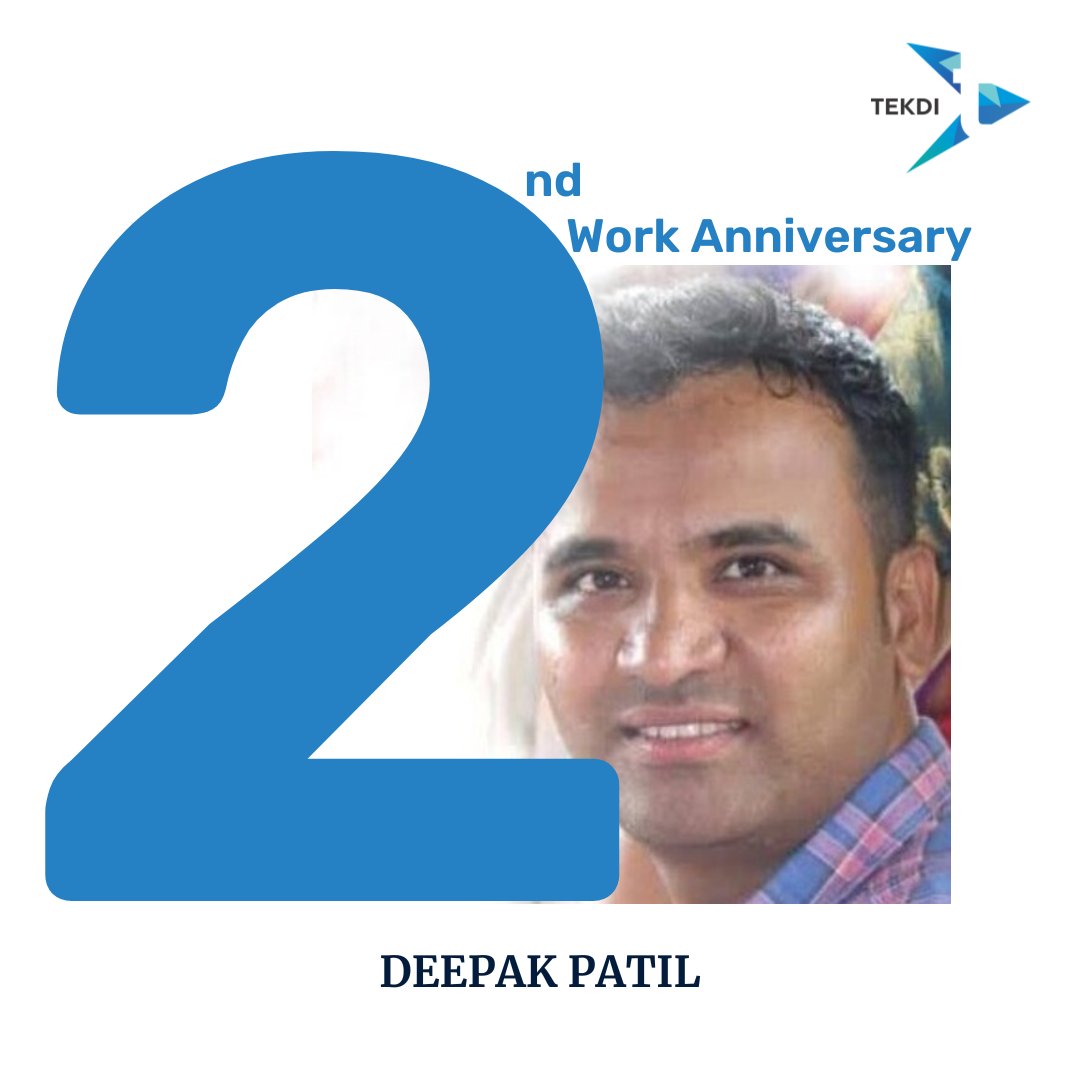 tekdinet's tweet image. Congratulations on your 2nd #workanniversary ! @PatilSaaheb  Let's continue #MakingItMatter and we're proud of your adaptability to the workplace.

 #EmployeeJourney #EmployeeExperience #TekdiTechnologies #TekdiFamily #LifeAtTekdi #MakeItMatter #2ndWorkAnniversary