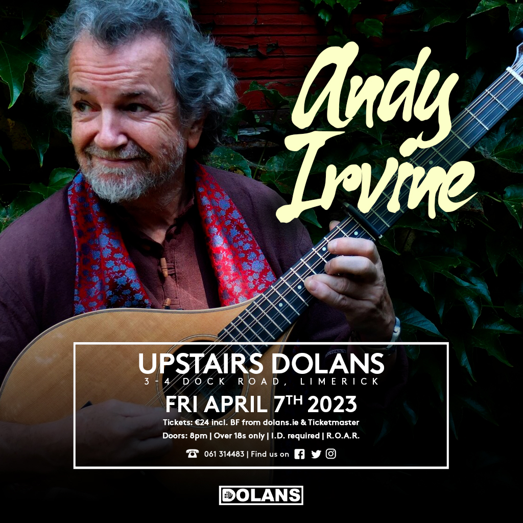 ***THIS WEEK AT DOLANS***
Andy Irvine 
Dolans Upstairs 
Friday April 7th 
Tickets from: dolans.yapsody.com/event/index/75…

#andyirvine #dolanslimerick