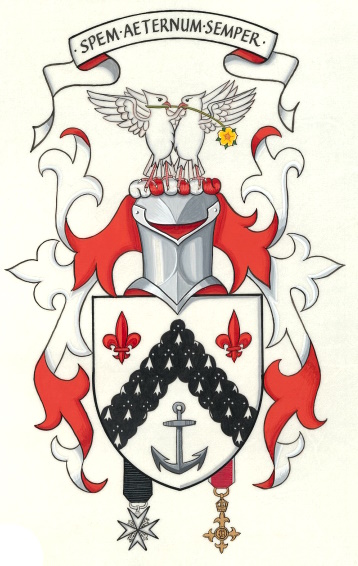 The Lord Lyon has granted arms to Lynn Elaine Smith OBE CStJ. The artist is Annette Reed.