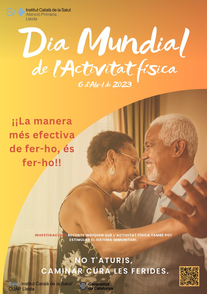 apicslleida's tweet photo. 🗓️🏃‍♀️ #Sabiesque investigacions recents indiquen que l'activitat física també pot estimular el sistema immunitari?

El #CUAPLleida s'adhereix al #DMAF2023 amb el lema "No t'aturis, caminar cura les ferides"

La manera més efectiva de fer-ho, és fer-ho!"💪
#SumaSalut #PosatenMarxa https://t.co/NoBtxpHJ4b