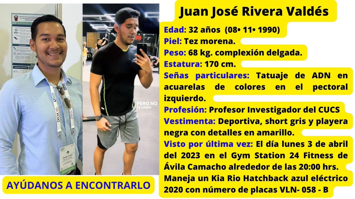 LeslyGlezOchoa's tweet photo. Mi cuñado está desaparecido !!!! Ayúdennos a encontrarlo !! Cualquier información es valiosa 
Compártanlo por favor ! 
@Trafico_ZMG @GNocturnaMX @udg_oficial @sosdesaparecido 
@AlertaAmberCoah @EnriqueAlfaroR @ZapopanGob @JuanJoseFrangie @rvillanueval https://t.co/Tj9nUgrRbM