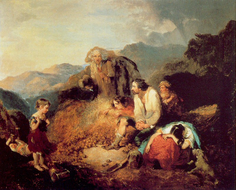 The artist that Spicebags work incorporates is Daniel McDonald from Cork. In 1847 he exhibited the only known painting of the Famine In The British institution London. The reaction of British establishment at the time was the same as the reaction to Spicebags work  now.