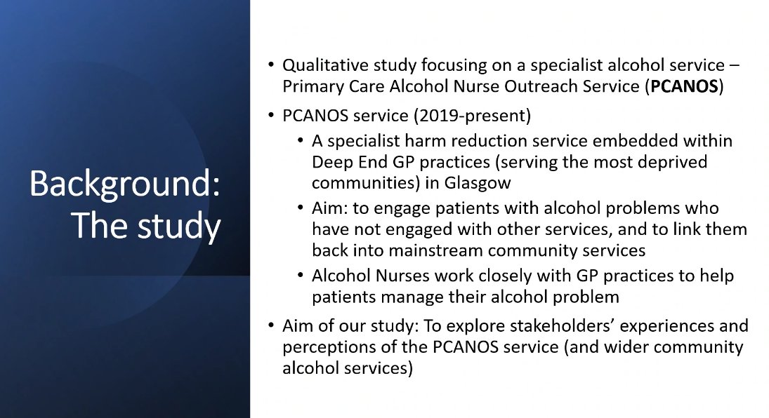PHC_UoDHealth's tweet photo. Today, @Drea_Mohan presents in the @UoDHealthSci Research Seminar Series on their recently finished study on exploring the management of #AlcoholProblems in Deep End practices in Scotland:
https://t.co/A9IFvvxluH
#PrimaryCare https://t.co/HloExj8P93