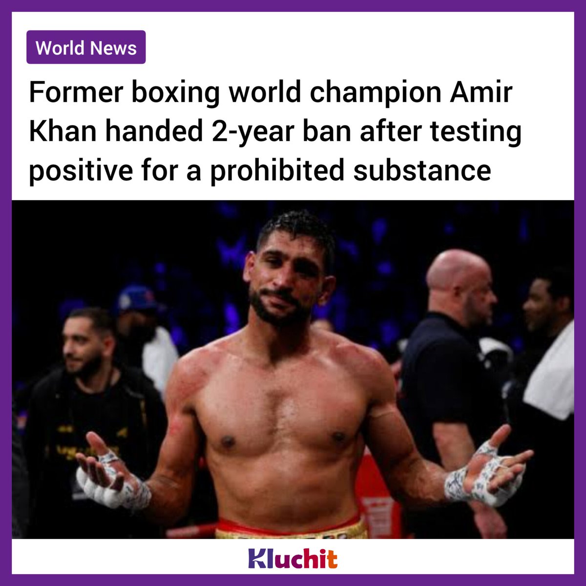 KluchitMag's tweet photo. Former boxing world champion Amir Khan handed 2-year ban for doping

Read More: https://t.co/TsiJrrWhzf

#amirkhan #kingamirkhan #boxing https://t.co/0qp7r2o4CJ