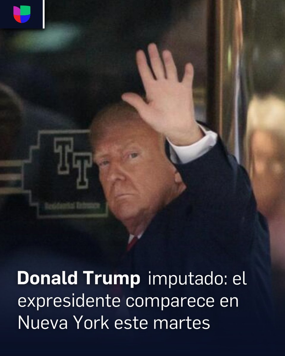 univisionNY's tweet image. #LiveBlog: Sigue aquí las últimas noticias sobre la imputación en Nueva York a Donald Trump. 
➡️  uni.vi/frMF104BnCN