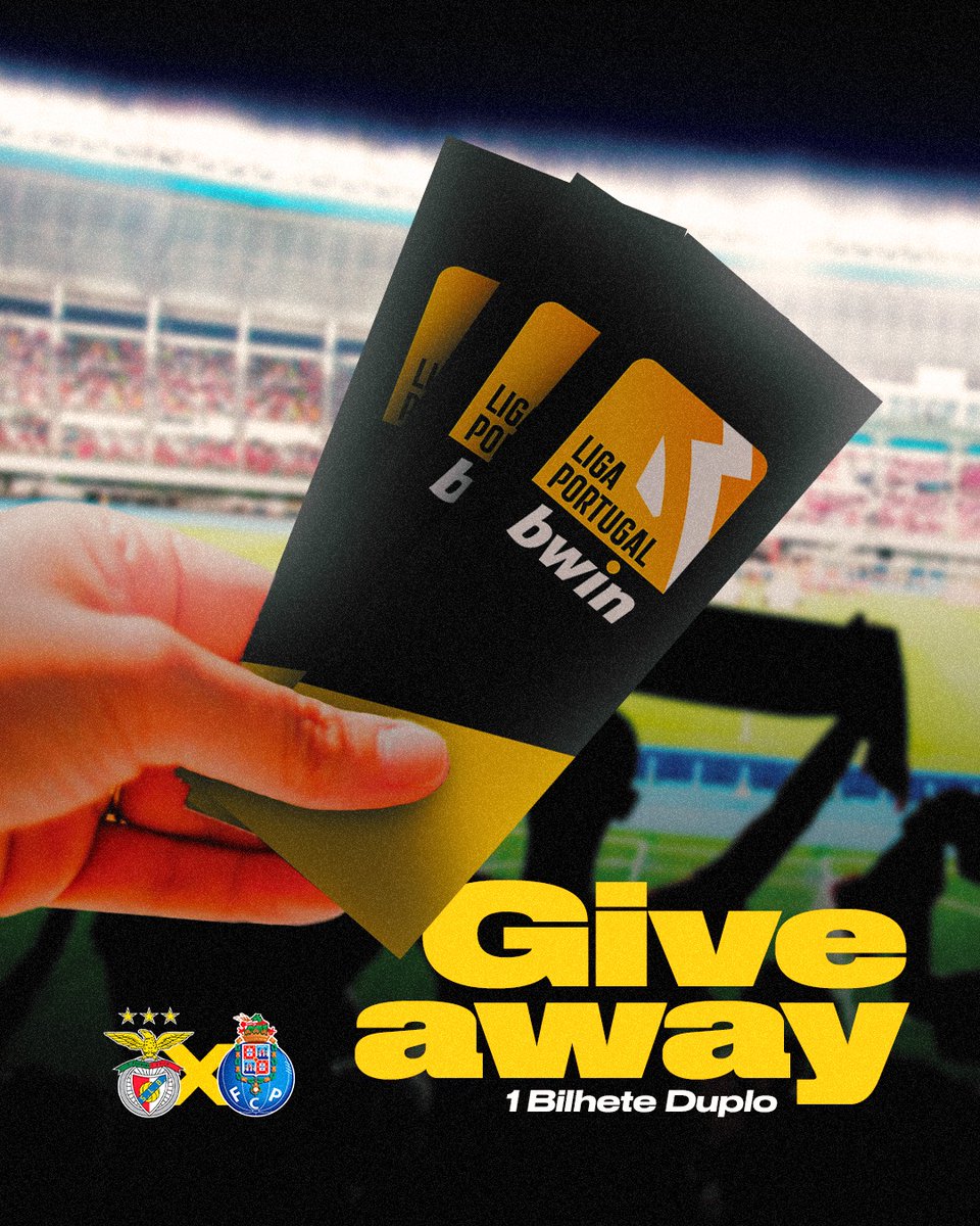 🚨 𝐆𝐈𝐕𝐄𝐀𝐖𝐀𝐘 𝐁𝐈𝐋𝐇𝐄𝐓𝐄 𝐃𝐔𝐏𝐋𝐎 𝐒𝐋𝐁 𝐗 𝐅𝐂𝐏 🚨

Queres ir assistir ao 𝐂𝐥𝐚́𝐬𝐬𝐢𝐜𝐨 e levar alguém contigo? 😍 Para participares, só tens de:

👉 Seguir a <a href="/bwin_portugal/">bwin_pt</a> 
👉 RT e marcar um amigo