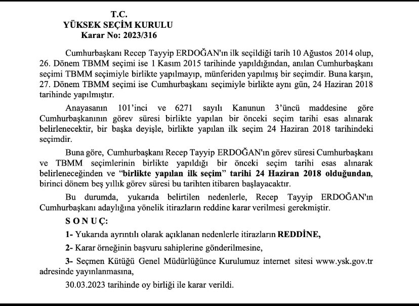 YSK bu gerekçe ile “Biz Anayasa’yı tanımıyoruz; halkın da sayı saymayı bilmediğini varsayıyoruz” demiş olmuyor mu?