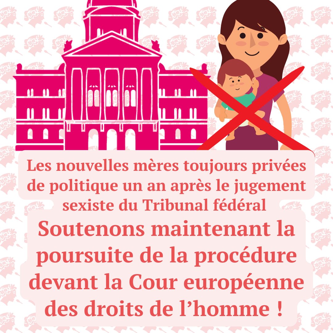 L’arrêt rétrograde du Tribunal fédéral a été rendu public il y a un an aujourd’hui : les politiciennes en congé maternité sont de facto privées de l’exercice de leurs droits démocratiques, ce qui équivaut à une interdiction d’exercice. Plus d'infos : fr.alliancef.ch/news/faire-un-…
