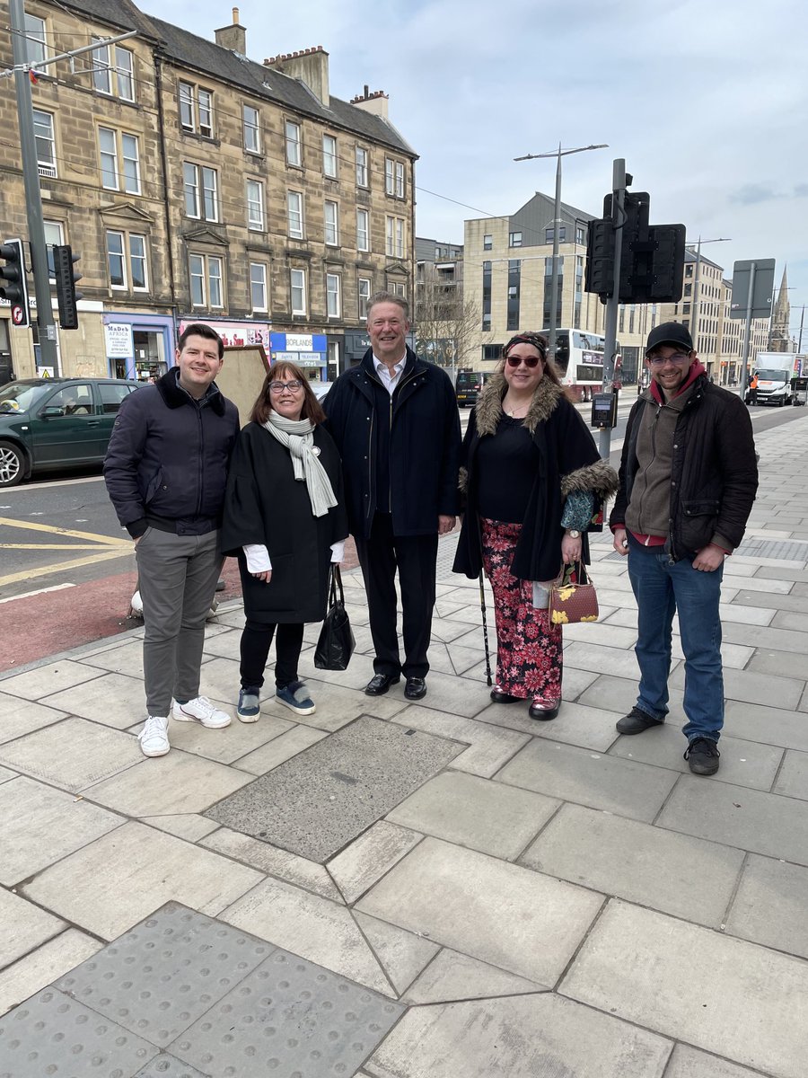 Good walk round the Ward today checking out: Powderhall, the old Rail Line, the Walk, Lorne Street & Brunswick with ⁦@andychariots⁩ ⁦@AMcNeeseMechan⁩ ⁦@JackRMCaldwell⁩ & ⁦@james_dalgleish⁩ A lot of issues discussed and yes - we talked bollards!