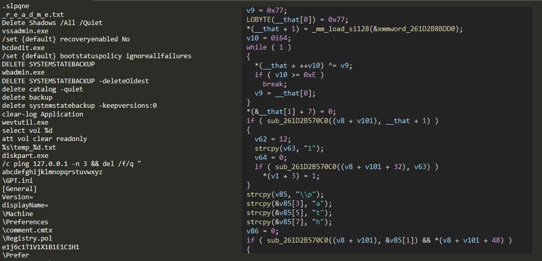 vinopaljiri's tweet image. [3/3] Because of the chosen compiler optimization, encrypted strings resulted in &quot;tight strings&quot;, which is always a pain in the ass. Big respect to #IDA decompiler, able to automatically resolve some of them. #floss helped with some others, and #IDAPython+#Bochs killed the rest🤟