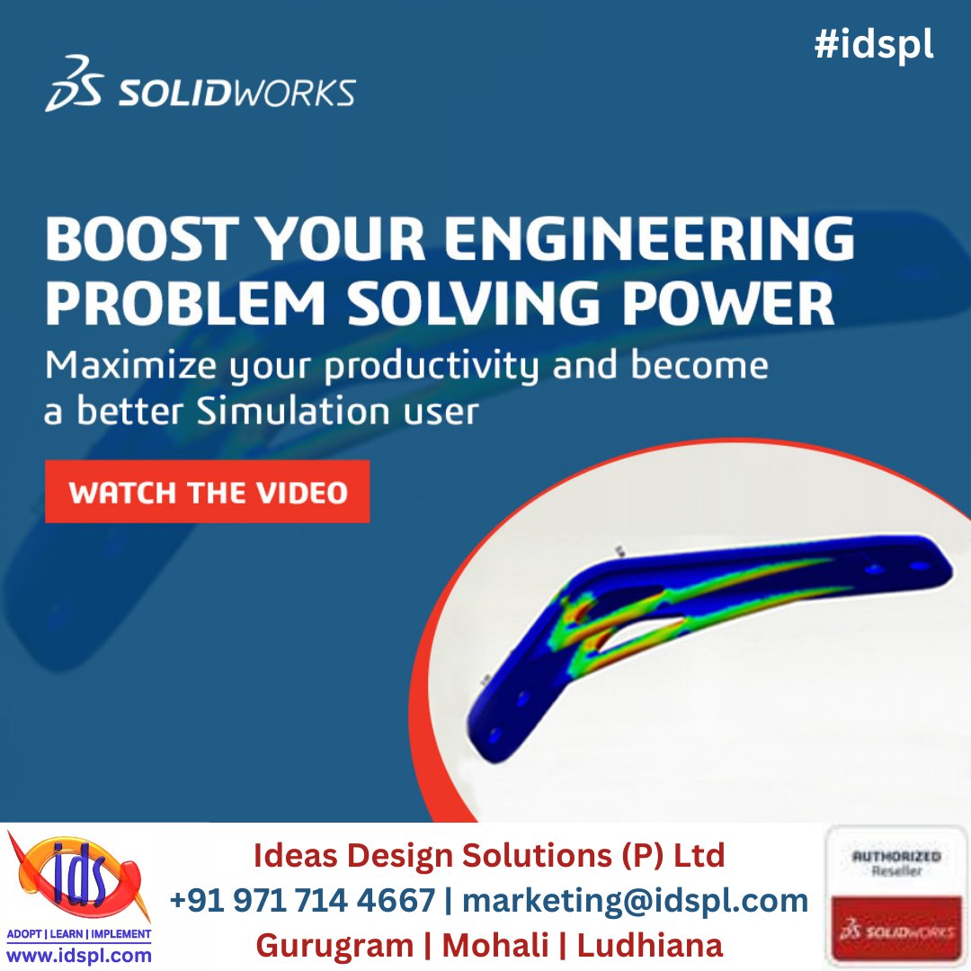 idspl's tweet photo. Increase Your Linear Static Productivity in Six Minutes.

Watch The Video Now:-https://t.co/6O7nADkviO

#idspl #solidworks #product #design #engineering #mechanical #simulation #manufacturing https://t.co/yb2CGt9FVh