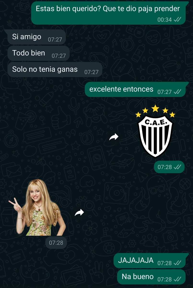 Adivinen con quien es esta conversación...