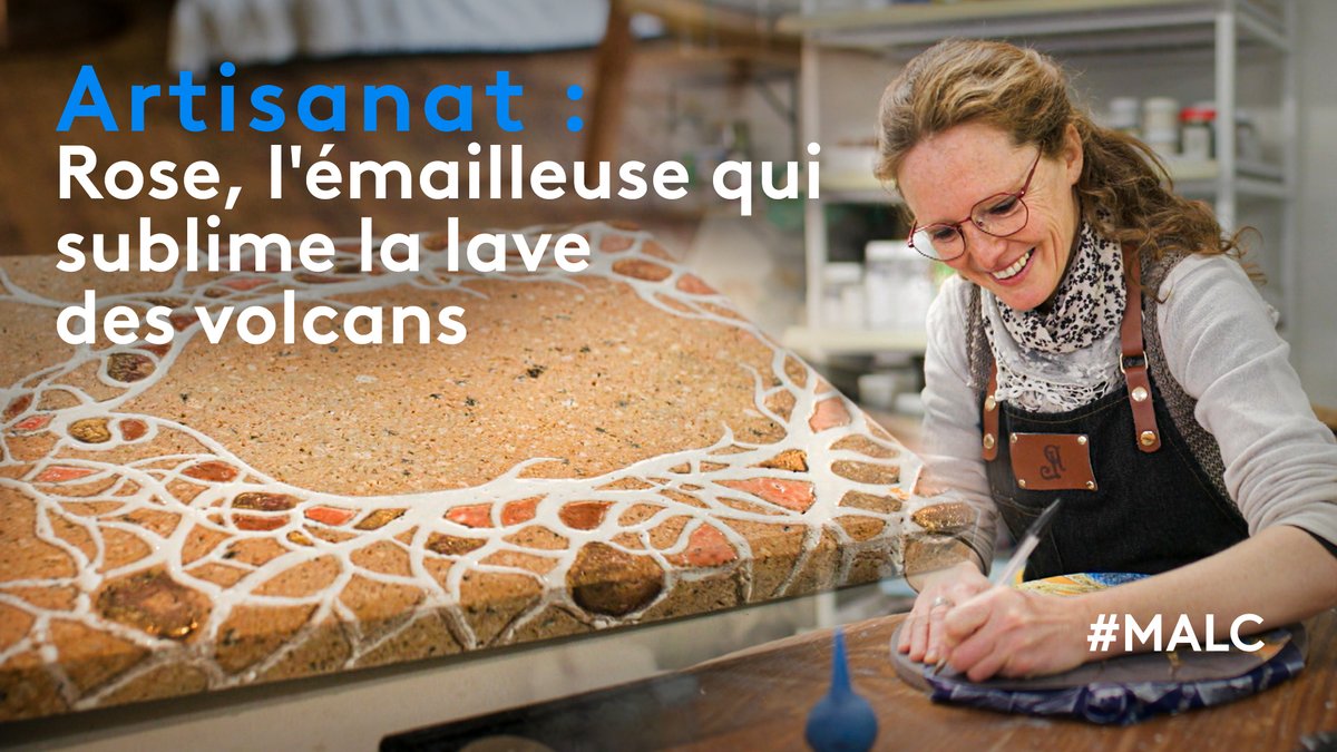 Meteoalacarte's tweet photo. Rose est à l’image de la matière qu’elle sublime, à la fois pleine de douceur et de force ! Depuis 11 ans, elle transforme la lave des volcans en œuvres d’art ! 👏🏻🎨

Replay 👉🏻 https://t.co/nuKwUgez9U

#MALC @France3tv @auvergnerhalpes @cantalauvergne @TourismePros @F3Auvergne https://t.co/uJ4PHjAmtc