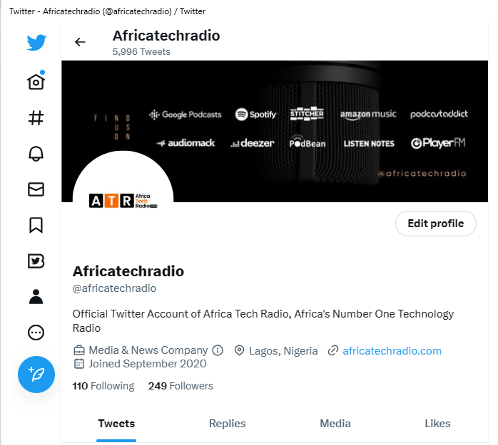 africatechradio's tweet photo. For now, this hasn't reflected on the App.
Also, the legacy check mark which were expected to be lost on April Fool's Day without a Twitter Blue Subscription have remained...
#AfricaTechRadioNOW @Tony_ibe on #TonysTechSide #DOGE #TwitterLogo
Live on https://t.co/RWdKUtuvkk https://t.co/9Dh2SHFkop
