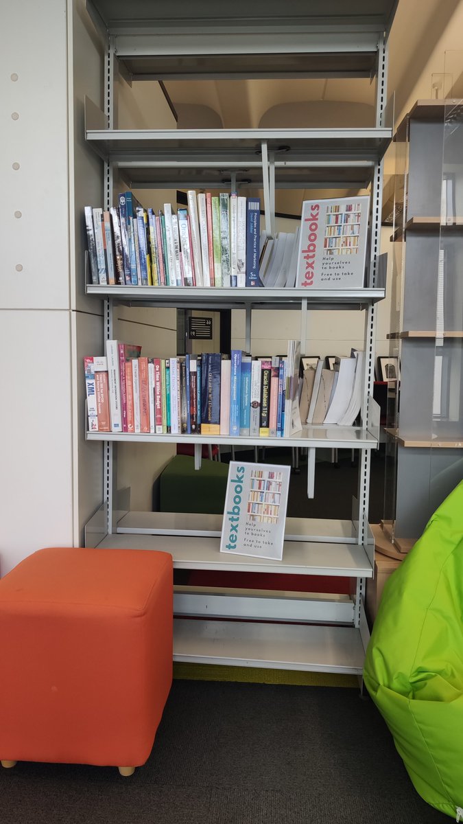 DerbyUniLibrary's tweet photo. Need a textbook for your next course? Come and check out our new range of donated textbooks, available FREE to anyone who needs one. Or donate any you have finished with.
#loveyourlibrary #derbyunilibrary #derbyuni #derbyunistudent #freetextbooks #donatedtextbooks #derbyunion https://t.co/FzwIUEsgh8