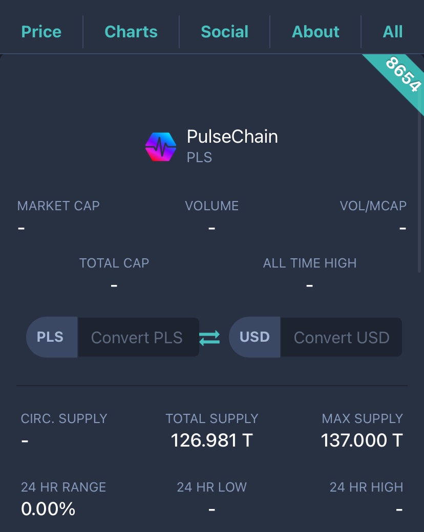 KatieePCrypto.pls (@katieepcrypto) on Twitter photo PulseChain will send us viral!!
<a href="/LiveCoinWatch/">Live Coin Watch • Live Crypto Analytics</a> App is ready for PulseChain 😎
Another one to add to the list!
$HEX PulseChain will send us viral!!
<a href="/LiveCoinWatch/">Live Coin Watch • Live Crypto Analytics</a> App is ready for PulseChain 😎
Another one to add to the list!
$HEX