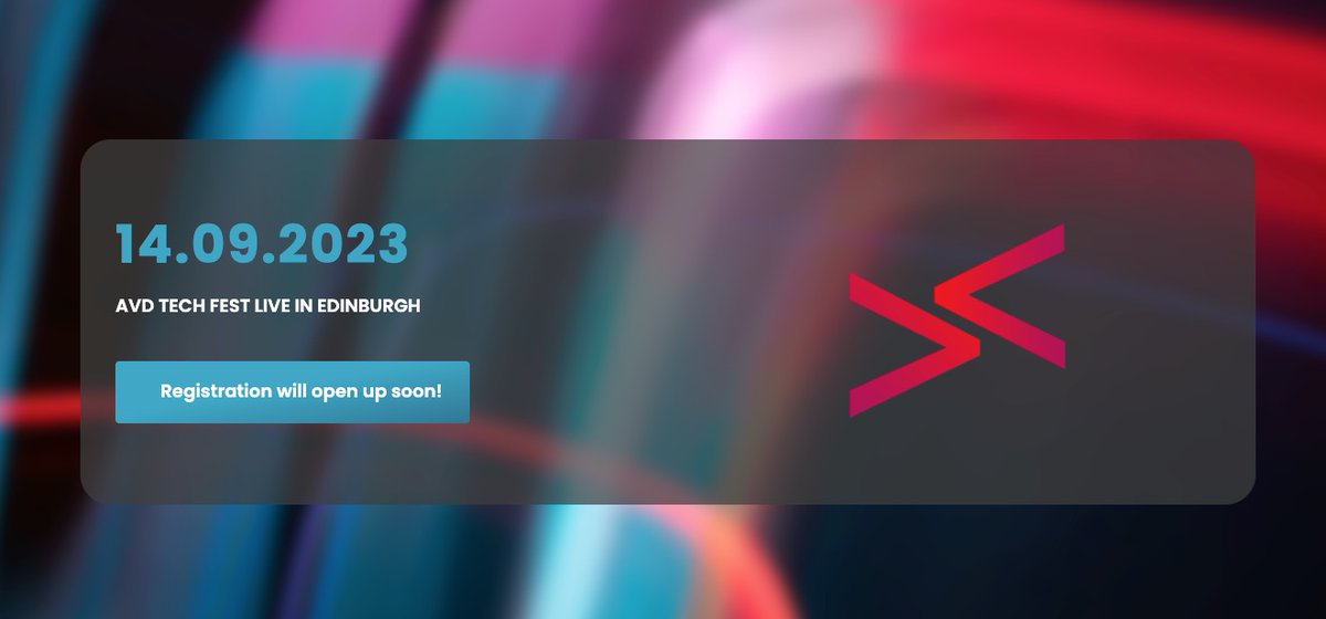 Patrick Köhler (@wvdlogix) on Twitter photo We're thrilled to announce the date and location of the <a href="/avdtechfest/">AVD Tech Fest - Amsterdam 24-25 September 2024!</a> 2023 - Live in Edinburgh! Connect with top experts and gain insights into the latest #AVD, #VMware Horizon and #Citrix Desktops and Apps on 14.09.2023. Stay tuned for registration details. <a href="/avdcommunity/">avdcommunity</a> We're thrilled to announce the date and location of the <a href="/avdtechfest/">AVD Tech Fest - Amsterdam 24-25 September 2024!</a> 2023 - Live in Edinburgh! Connect with top experts and gain insights into the latest #AVD, #VMware Horizon and #Citrix Desktops and Apps on 14.09.2023. Stay tuned for registration details. <a href="/avdcommunity/">avdcommunity</a>