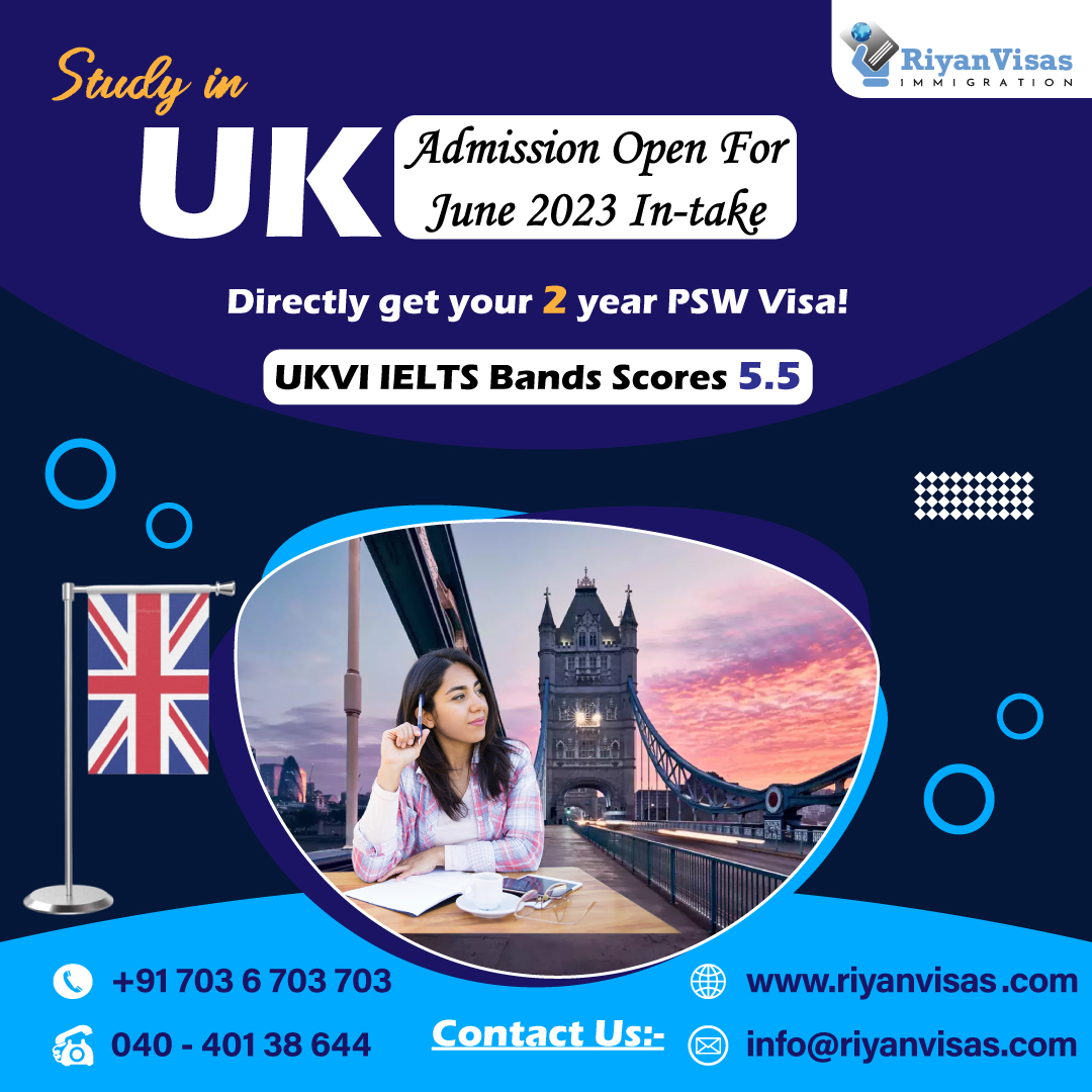 riyanvisas's tweet photo. Study in UK
Directly get your 2 year PSW Visa!
UKVI IELTS Bands Scores 5.5
Admission Open For July 2023 In-take
For more details reach us at https://t.co/QEAb0okr9Y

#riyanvisas #studyinuk #studyvisa #ukstudyvisa #immigration #visa #ukprocess https://t.co/As72XcAGrZ