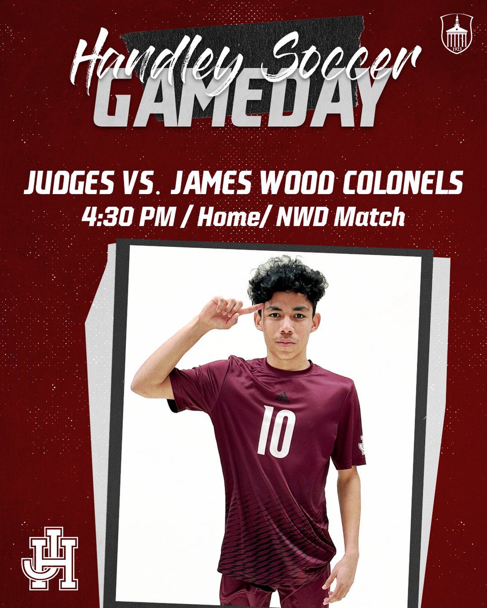 GAME-DAY..Handley Nation come out to cheer on the Judges in a NWD game for the Judges today vs the james wood colonels!!!

🆚 james wood colonels 
⏰ 4:30 PM
🏟John Handley High School 
🎟️ gofan.co/app/school/VA2…
📺 nfhsnetwork.com/events/john-ha…
#ProtectThisHouse <a href="/WinStarSports1/">WinchesterStarSports</a>