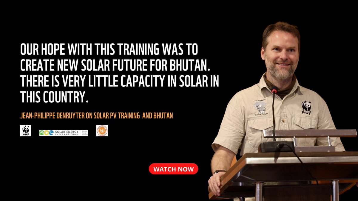 WWFBhutan's tweet photo. What are the challenges and opportunities for the solar industry in Bhutan? Why is WWF encouraging such initiatives? Watch our resource person from WWF share his experience on Solar PV training held in Thimphu.
https://t.co/dHlA3CbONd @solarenergyintl #DesuungSkillingProgram https://t.co/KonsaGWjC1