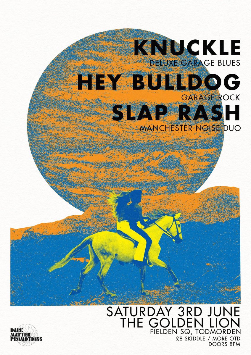 Hey Bulldog (@heybulldog) on Twitter photo ⚡️New Gig⚡️
Excited to announce we will be heading to the <a href="/GoldenLionTod/">Golden Lion</a> Sat 3rd June w/ <a href="/weareknuckle/">Knuckle</a> <a href="/SLAP_RASH/">SLAP RASH</a>
Tickets on sale now <a href="/DarkMatterProm/">DarkMatterPromotions</a>
skiddle.com/whats-on/Oldha… ⚡️New Gig⚡️
Excited to announce we will be heading to the <a href="/GoldenLionTod/">Golden Lion</a> Sat 3rd June w/ <a href="/weareknuckle/">Knuckle</a> <a href="/SLAP_RASH/">SLAP RASH</a>
Tickets on sale now <a href="/DarkMatterProm/">DarkMatterPromotions</a>
skiddle.com/whats-on/Oldha…