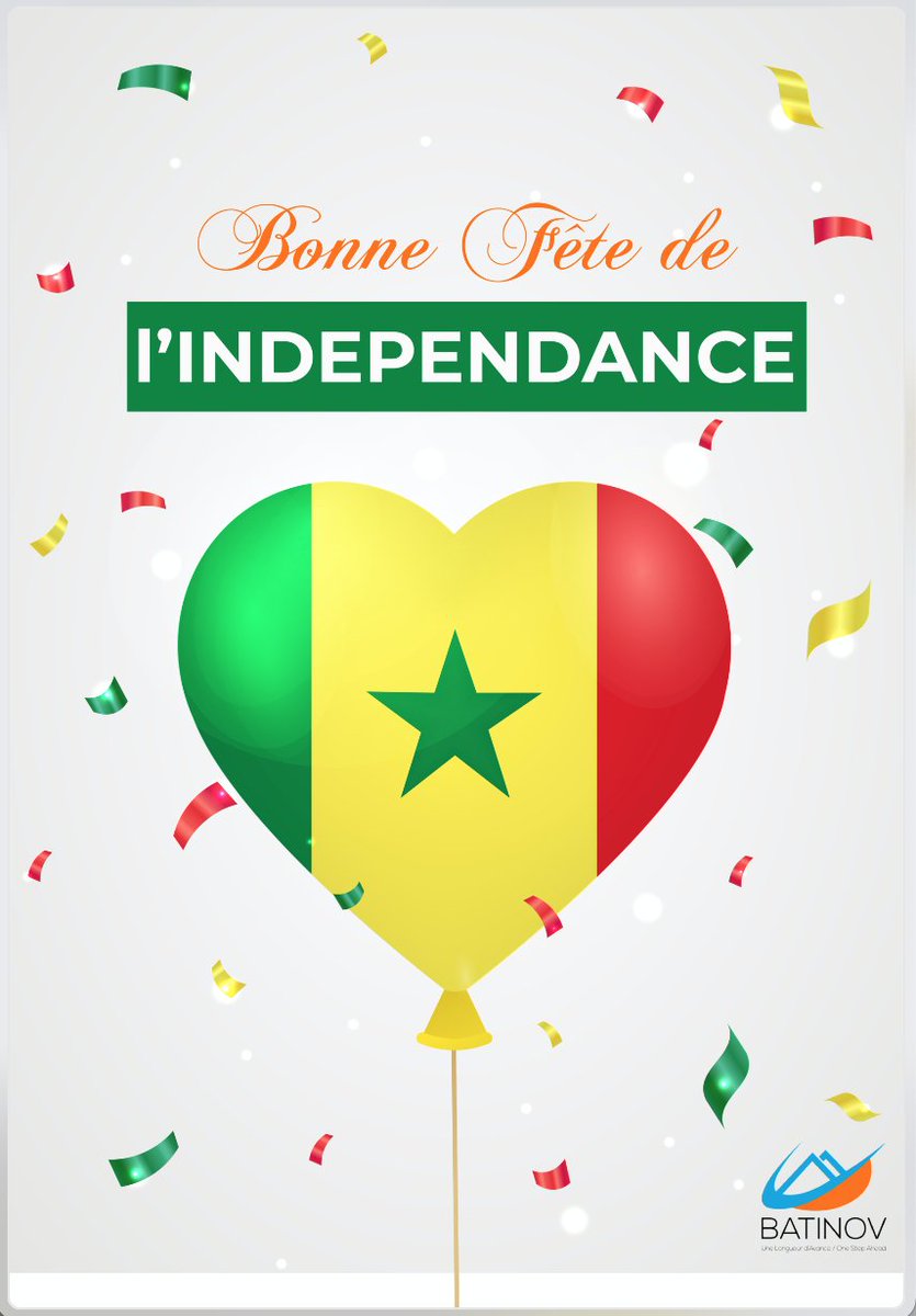 BatinovSn's tweet photo. Bonne fête de l'Indépendance 🇸🇳

#kebetu #independanceday https://t.co/b0wJefZc4G