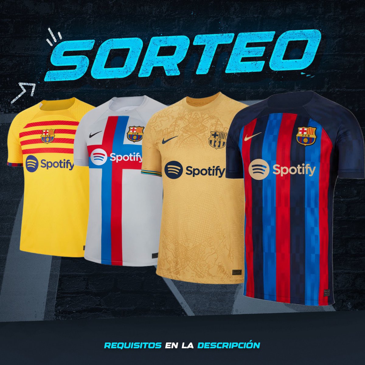 🚨 SI EL BARÇA PASA A LA FINAL DE LA COPA DEL REY, LO CELEBRAMOS SORTEANDO UNA CAMISETA DEL BARÇA A ELEGIR‼️

👉🏼 Para participar:

1️⃣ RT y LIKE al tuit
2️⃣ Seguir a <a href="/Polyccio8/">Pol Alonso 🎙</a>, @RosterSpain y <a href="/EspacioBarca/">Ainhoa</a> 

✈️ Envíos a todo el mundo.

🍀 ¡Mucha suerte a todos!