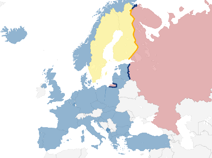 nachomdeo's tweet photo. Con la entrada de Finlandia a la OTAN la alianza occidental logró sumar un miembro y duplicar su frontera con Rusia
Pasa de los 944 km de las fronteras de Estonia y Letonia mas un tramo de 195 de Noruega a sumar otros 1.340 km de Finlandia y así alcanzan los 2.284 km de extensión https://t.co/8vdg6onOhc
