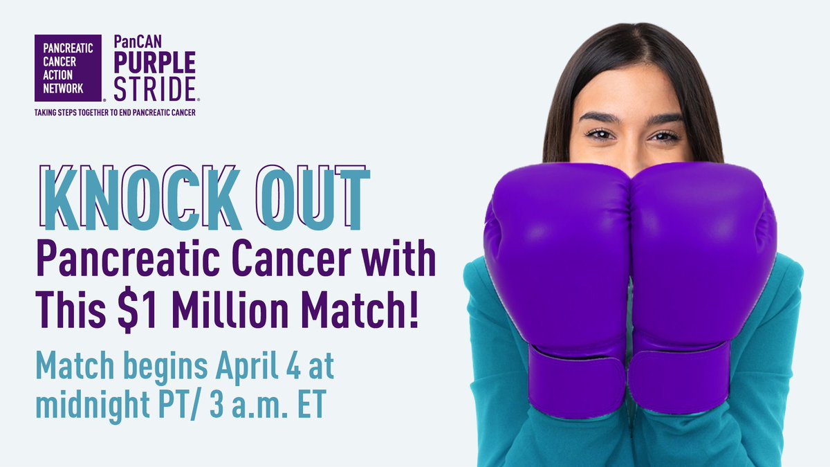 TODAY (April 4th) ALL donations up to $1,000 will be matched up to $1 MILLION!!!
You can donate at PurpleStride.org/Cincinnati
*Please be sure to donate to an individual or team to get this match.