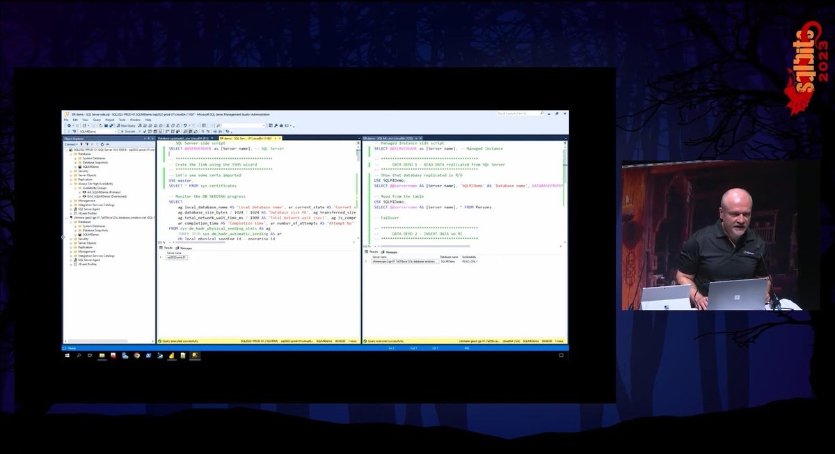SasaPopovicMSFT's tweet image. Managed Instance link feature 🙌👏
at the Keynote of #SQLBits2023 🎉