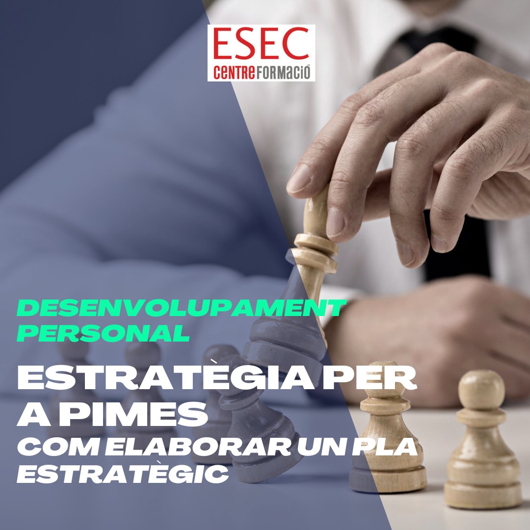 ESEC_Formacio's tweet image. Guia pràctica, senzilla i útil per a Gerents de pimes que vulguin dissenyar i implementar un pla estratègic a la seva empresa
INICI JA!! 20 d´abril.
bit.ly/plaestrategicp…