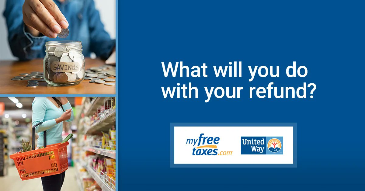 UnitedWayCFA's tweet photo. Getting your full refund is more important than ever. MyFreeTaxes screens for all the tax credits and deductions you might be eligible for. Get started on your tax return now: link https://t.co/586ytPrehW 

#Taxes #Free #TaxSeason https://t.co/QwLjtYHHWY