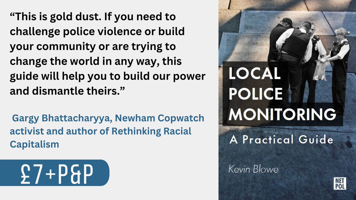 'Local Police Monitoring - A Practical Guide' by Netpol's campaigns coordinator @copwatcher is now available in print for only £7 and you can order copies online from @Freedom_Paper. Find out more at netpol.org/2023/04/04/loc…