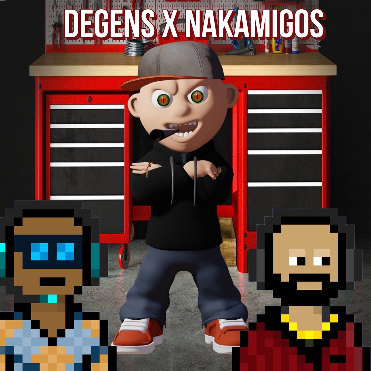 mega_degen's tweet photo. Looking to colab with the entire Web3 community why not start with another  new Amazing project @Nakamigos X Mega Degens ����👀 probably Something!! https://t.co/SNt6livFQa