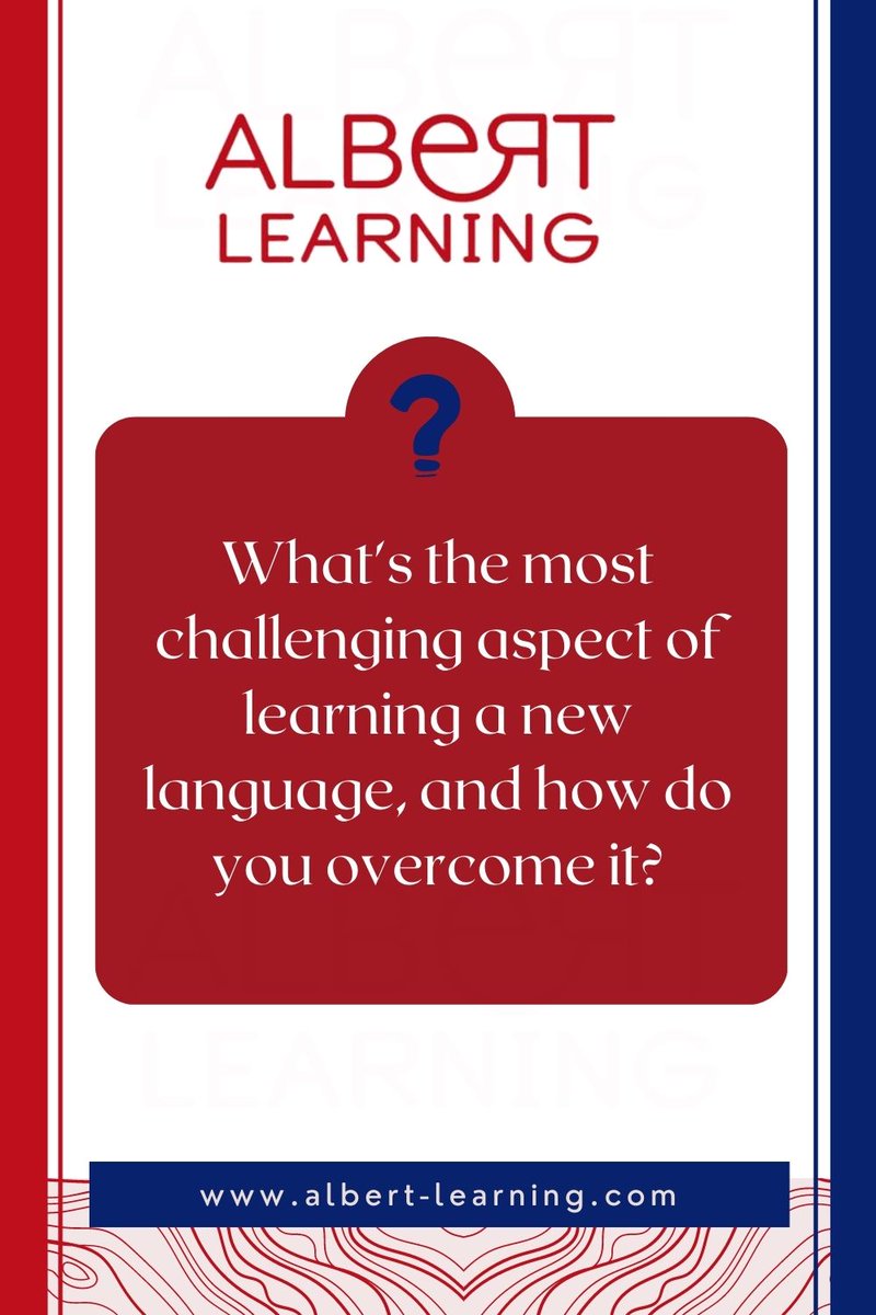 Albert_Learning's tweet image. Learning a new language can be tough, but we believe every challenge is an opportunity to grow!🗣️
Share with us the most challenging aspect of learning a new language and your tips for overcoming it in the comments.
#LanguageBarriers #OnlineLanguageLearning #LanguageLearningTips