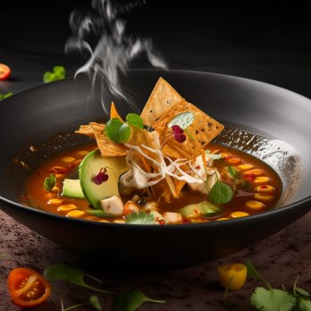 _____ soup is a rich, comforting soup, bursting with flavors from traditional Mexican cuisine...?

#eatorpass #midjourney #stablediffusion #foodquiz #foodies  #ChatGPT #worldcuisine #spicy #foodblogger #FoodTravel #foodcornai #foodcorn #whatsforlunch #foodscience #avocado