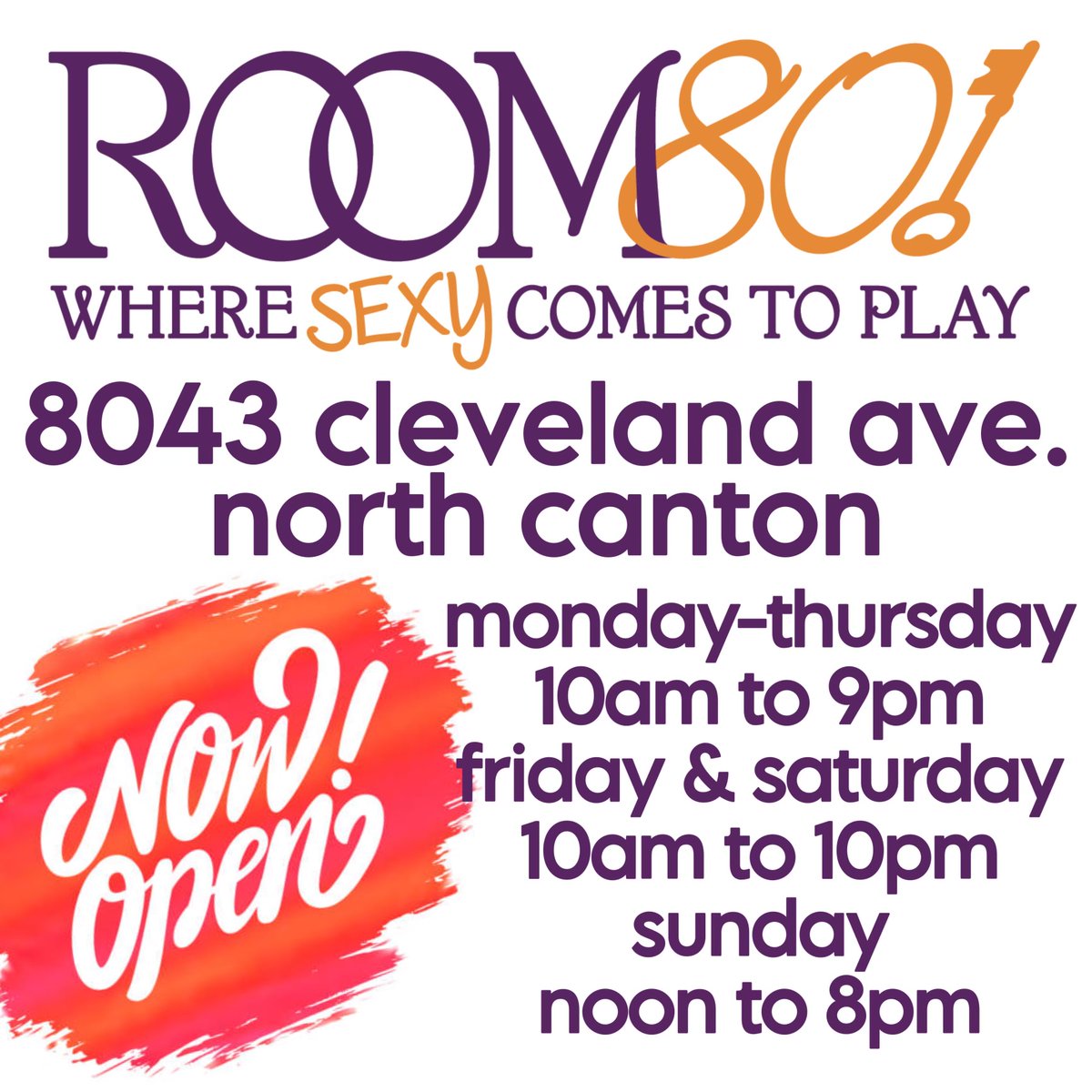 Visit our sister store Room 801! Located at 8043 Cleveland Ave. in North Canton! Yes... in the old Chicken Manor building. You'll love what we have for you more than chicken!