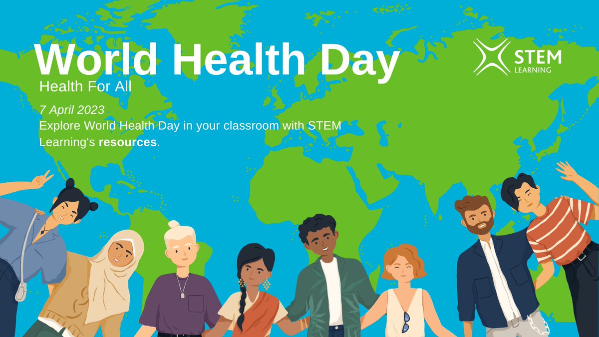 STEMLearningUK's tweet photo. Get ready for World Health Day, this Friday 7 April! ๐
Explore World Health Day in your classroom with STEM Learning's resources.
Primary: https://t.co/8V7dBKdgLA
Secondary: https://t.co/KTGi4xQkbD https://t.co/cjHa5fdNFX