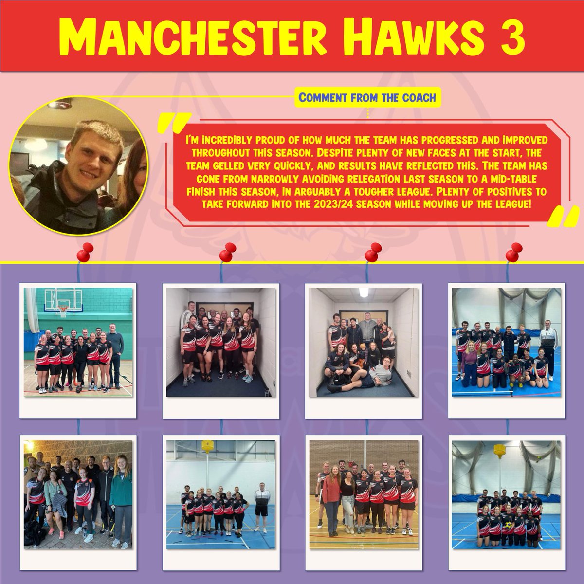ManchesterHawks's tweet photo. Hawks 3 have also finished their korfball season! Huge congratulations to the team, who have developed so much over this year! 🥳 https://t.co/1t3XmLoqre