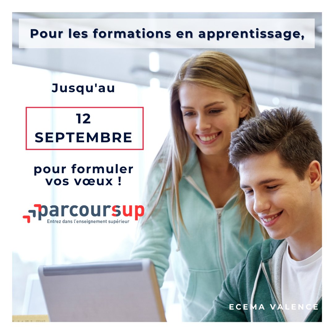 𝑽œ𝒖𝒙 𝑷𝒂𝒓𝒄𝒐𝒖𝒓𝒔𝒖𝒑 📖 🎓

La phase supplémentaire de Parcoursup débutera le 15 juin 2023, et vous aurez jusqu’au 12 septembre 2023 pour formuler jusqu’à 10 nouveaux vœux !

04 81 09 02 80 📞 valence@ecema.fr  📩 !

parcoursup.fr