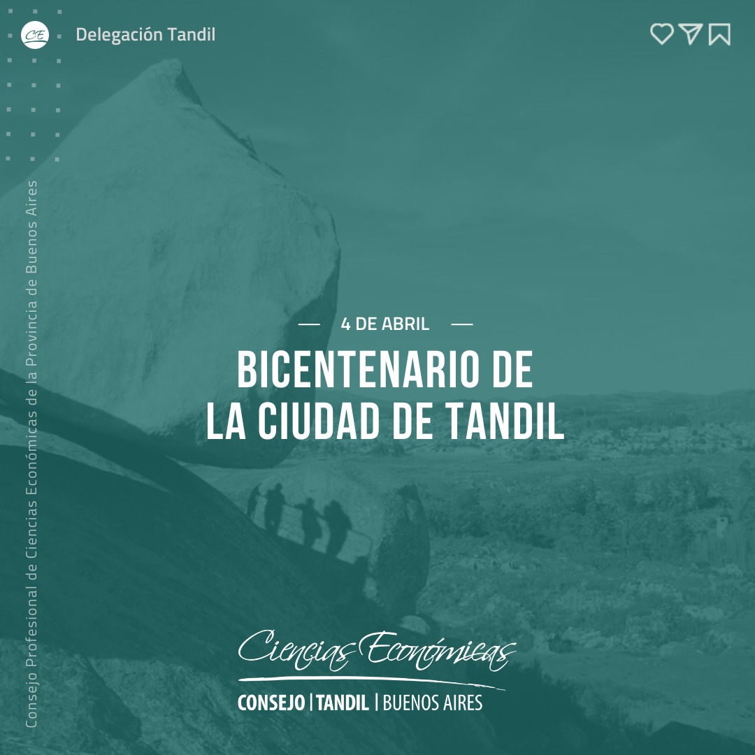 dlgtandil's tweet photo. ¡FELÍZ CUMPLEAÑOS TANDIL!
Felicidades en el Bicentenario de la fundación de la ciudad.
Es el deseo de la Delegación Tandil del Consejo Profesional de Ciencias Económicas de la Provincia de Buenos Aires. https://t.co/hewCTYcAmx