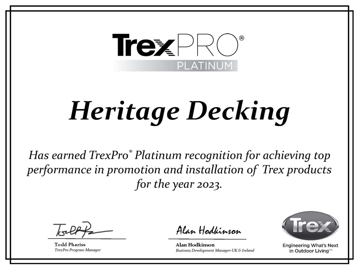 _arbordeck's tweet image. Huge congratulations to @HeritageDecking for becoming a TrexPro Platinum! Take a look at some of their great installs.