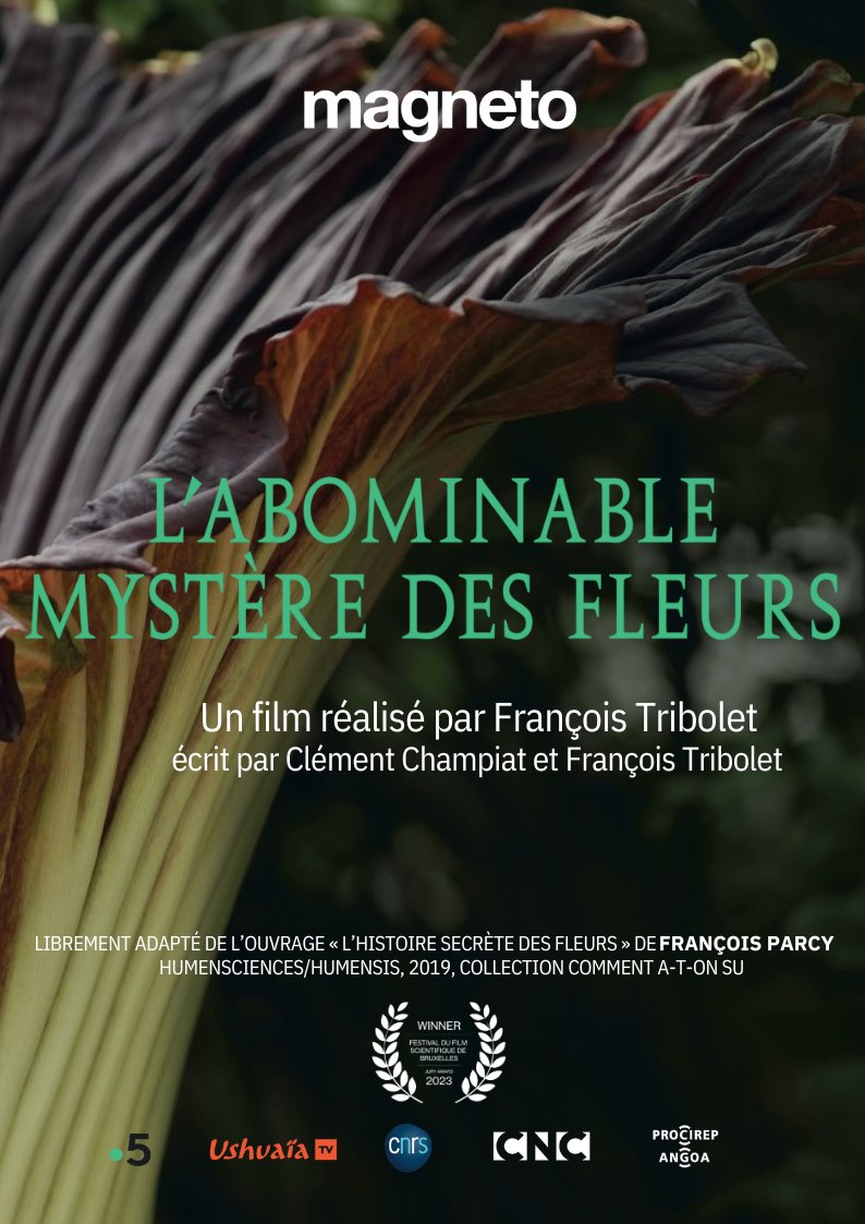 "L'abominable mystère des fleurs" remporte le Prix du Jury au @FFSBxl Festival du film scientifique de Bruxelles ! <a href="/HDKProd/">Francois Tribolet</a> <a href="/clemchampiat/">Clément Champiat</a> @Francois_Parcy @France5tv