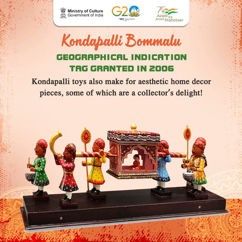 Ministry of Culture on Twitter "Kondapalli toys are the traditional