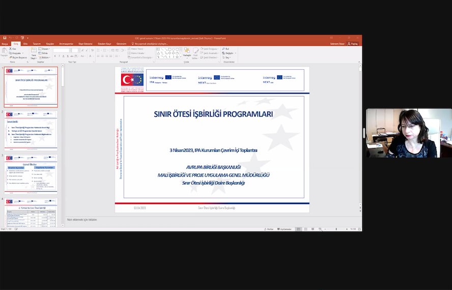 ABBaskanligi's tweet photo. The promotional webinar for 2021-2027 period of #CBCProgrammes held online with opening speech of @zcan_Bulent, Director-General for Financial Cooperation and Project Implementation. #cbc #cbcbgtr #interreg #enicbc #ENICBCMed https://t.co/KMQgJwHU3N