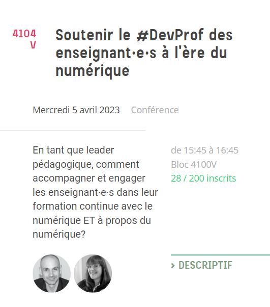 LeCADRE21's tweet image. Bon colloque @AQUOPS !

À ne pas manquer: demain, notre stratège numérique, @mxpelchat , présentera un atelier (en présence et en virtuel) sur le #DevProf avec @coutleea de @ecolebranchee.

Venez nous rencontrer au Salon de l’innovation au kiosque 34!
 #aquops