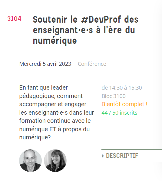 LeCADRE21's tweet image. Bon colloque @AQUOPS !

À ne pas manquer: demain, notre stratège numérique, @mxpelchat , présentera un atelier (en présence et en virtuel) sur le #DevProf avec @coutleea de @ecolebranchee.

Venez nous rencontrer au Salon de l’innovation au kiosque 34!
 #aquops