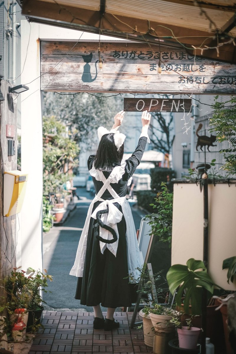 Maid_hanna_'s tweet photo. ねこ × メイド🐈🐾

photo:@nagi_s_teahouse 
cafe:@cafe_nyan_peace https://t.co/iWDiaeTOym