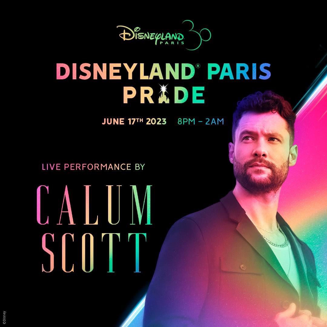 We can finally announce that this wonderful committed artist will perform at Disneyland Paris Pride.
Don't miss <a href="/calumscott/">Calum Scott</a> show, full of rhythm and emotion, June 17th <a href="/DisneylandParis/">Disneyland Paris</a> #DisneylandParisPride
Merci <a href="/lukeywilliams/">Luke Williams</a> 🙏🏼