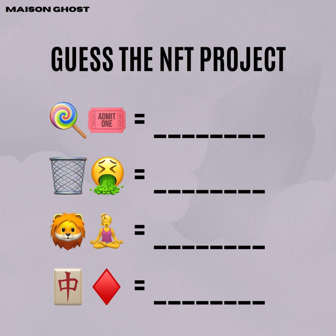 I will pick two winners who correctly guess all 4 NFT projects for a gift 👀🎁
